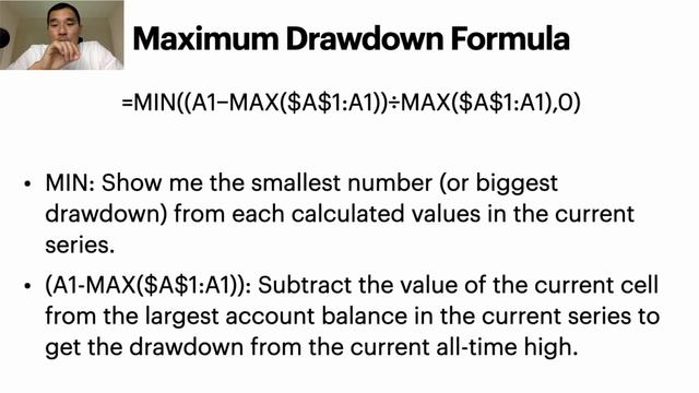 How To Calculate Maximum Drawdown With An Excel Formula