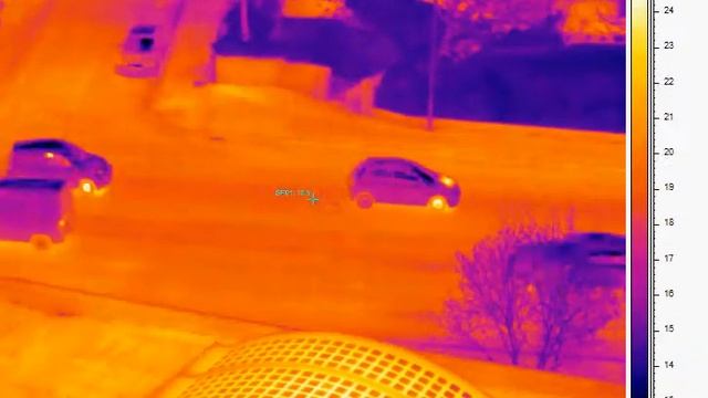 Thermal Imaging Camera FLIR SC640 Buses and cars смотреть онлайн