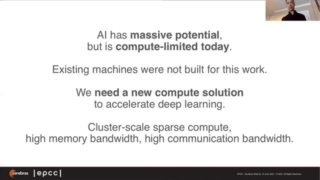 EPCC - Cerebras Systems Webinar: Large-Scale AI for data-driven Innovation смотреть онлайн