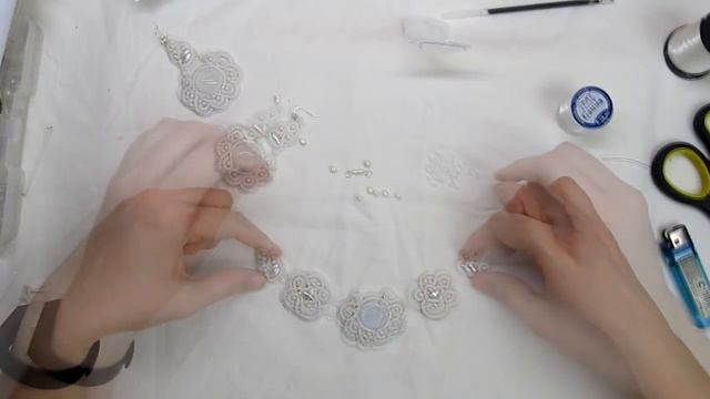 Украшение на свадьбу. Колье для невесты // Bride's necklace смотреть онлайн
