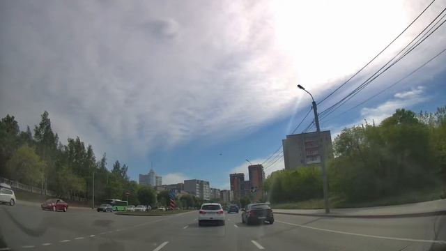 Движение на автомобиле по Тюмени с Заречный проезд 4а/Trip on the Tyumen city streets смотреть онлайн