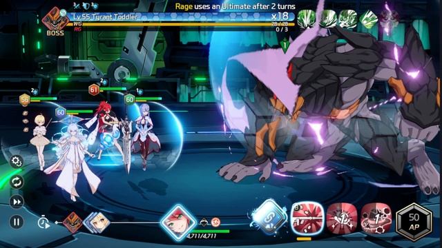 Outerplane - Tyrant Toddler/Boss Fight Stage 8-11 смотреть онлайн