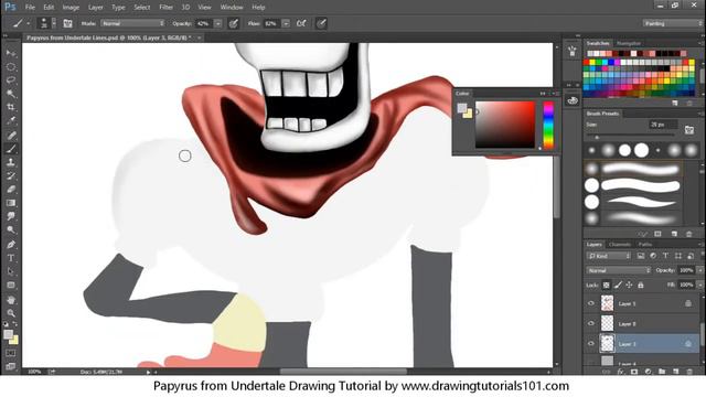How to Draw Papyrus from Undertale [Speed Painting] смотреть онлайн