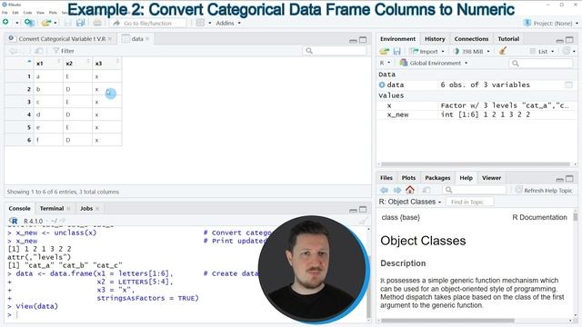 Convert Categorical Variable to Numeric in R (Example) | Vector & Column | sapply & unclass Functio смотреть онлайн