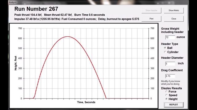 Test of 1 inch ID nozzleless BP rocket motor смотреть онлайн