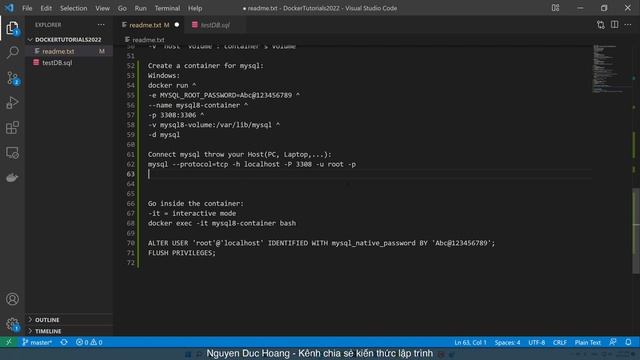 04 - Làm việc với MySQL image Docker container смотреть онлайн