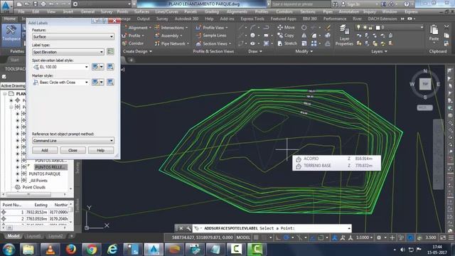 16 Etiquetar la cota de un punto en el Terreno - Civil 3D 2016 смотреть онлайн
