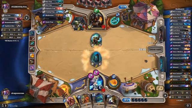 Ranked Wild Hearthstone Match Vs. ITZIRONM4N25 смотреть онлайн