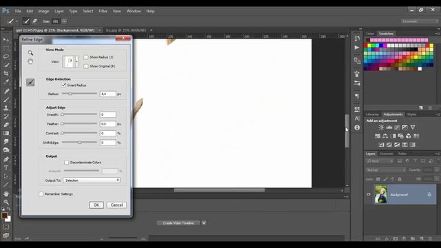 Photoshop 2017 guide to changing colors with Refine edge tool Photoshop 2017 CC tutorial смотреть онлайн