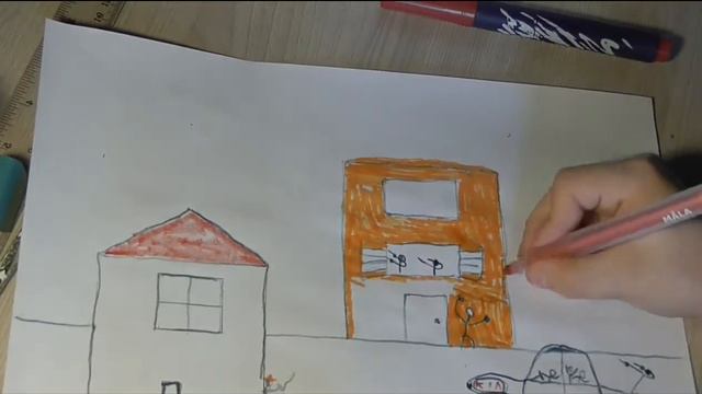 Рисунок "Приехали в село" смотреть онлайн