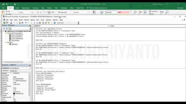 FULL TUTORIAL SISTEM PENCARIAN DATA TERLENGKAP | PENCARIAN DATA BEDA SHEET DENGAN VBA смотреть онлайн
