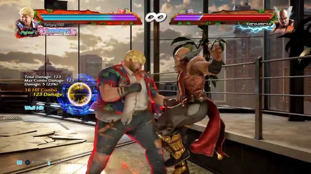 TEKKEN 7 Bob 23 hits 144 damage Rage Art combo смотреть онлайн