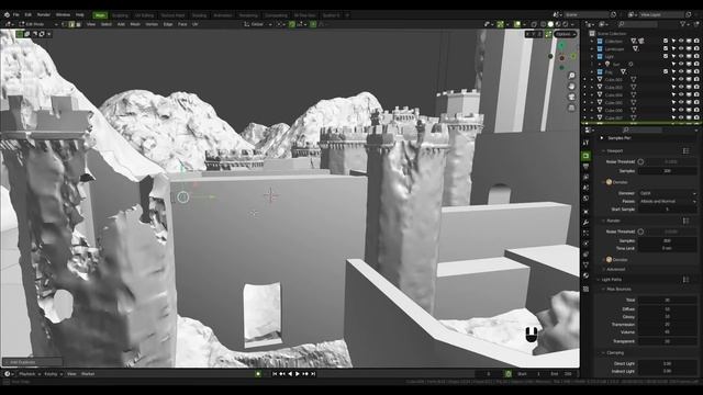 Creating Kaer Morhen In Blender