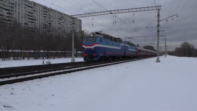 ЧС7-063 с поездом "Полонез" № 009 Москва - Варшава смотреть онлайн
