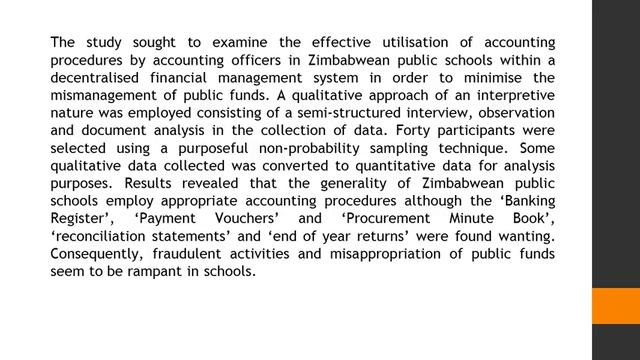 Accounting Procedures within a Decentralised Zimbabwean Financial Management School System JBFD 11 смотреть онлайн
