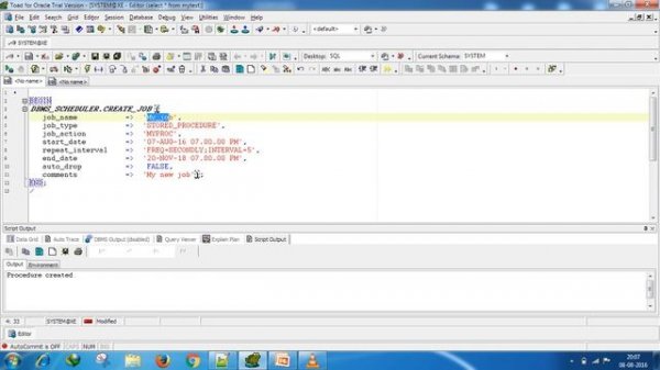 Oracle SQL Tutorial : pl sql create job in Oracle Scheduler