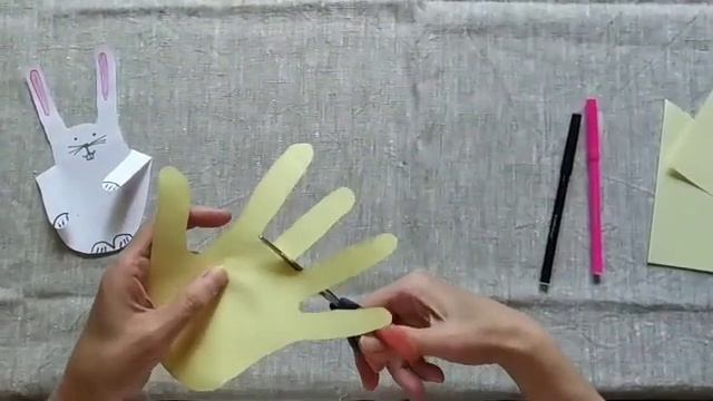 Простая поделка из бумаги "Заяц" смотреть онлайн