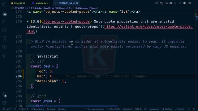 Airbnb JavaScript Style Guide Türkçe #2 | ESLint Entegrasyonu | Objects | ESLint Object Rules смотреть онлайн