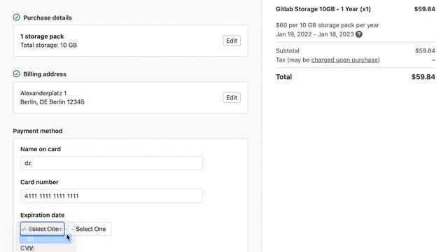 Fulfillment Demo - Storage purchase flow in GitLab.com смотреть онлайн