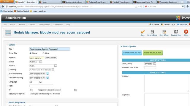 Responsive Zoom Carousel Joomla Module смотреть онлайн