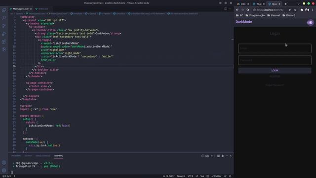 #1 - COMO UTILIZAR O DARK MODE NO QUASAR - PT-BR смотреть онлайн