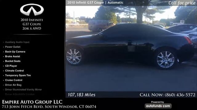Used 2010 Infiniti G37 Coupe | Empire Auto Group LLC, South Windsor, CT - SOLD смотреть онлайн