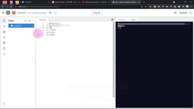 Python - Bài 2 - Syntax-Comment-Variable смотреть онлайн