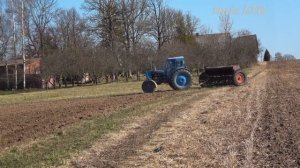 Трактор Т-40 АП и сеялка Сз-3,6 , посев ячменя. Т-25 на подхвате.