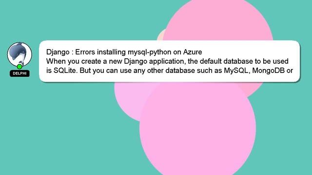 Django : Errors installing mysql-python on Azure смотреть онлайн