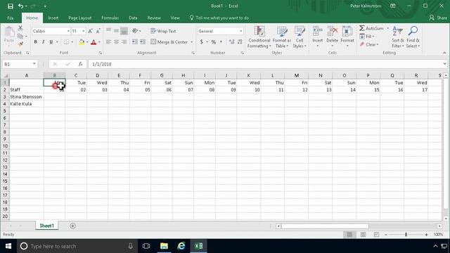 Create a Team Calendar in Excel смотреть онлайн