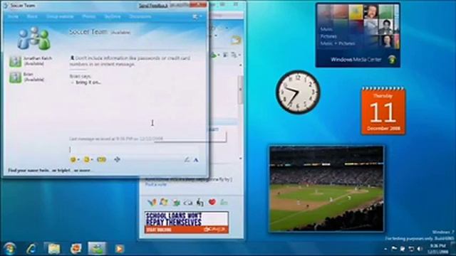 Windows Live Messenger - Windows 7 смотреть онлайн