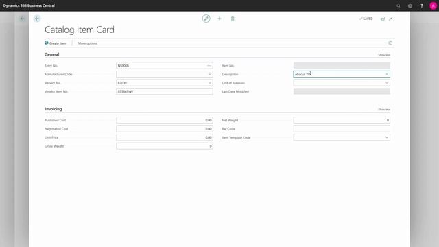 How to create a Catalog Item Non stock Items - Microsoft Dynamics 365 Business Central смотреть онлайн