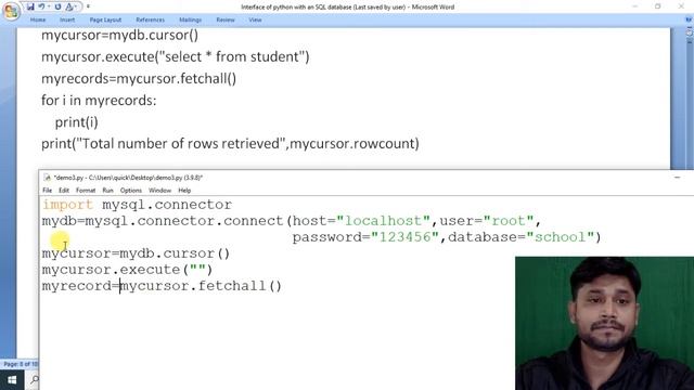 Display Data by using fetchone(), fetchall(), fetchmany() and rowcount| Interface Python with MYSQL смотреть онлайн