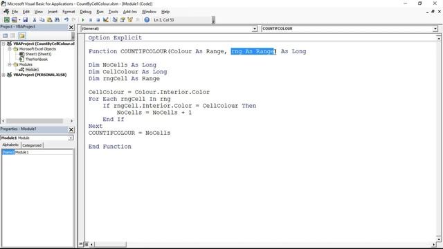 Count by Cell Colour - Excel VBA Function смотреть онлайн