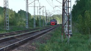 Электропоезд ЭД4М-0275 перегон Барыбино - Белые Столбы