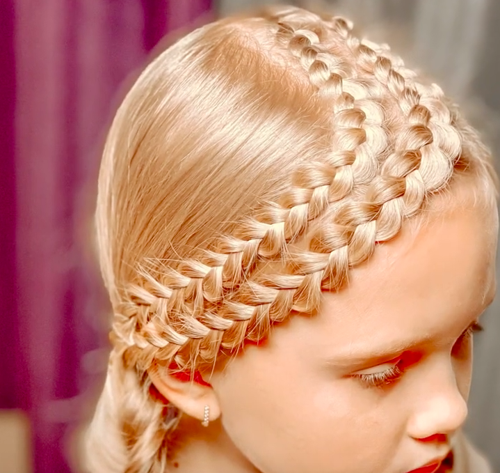 Французские косы с хвостом Прически для девочек смотреть онлайн