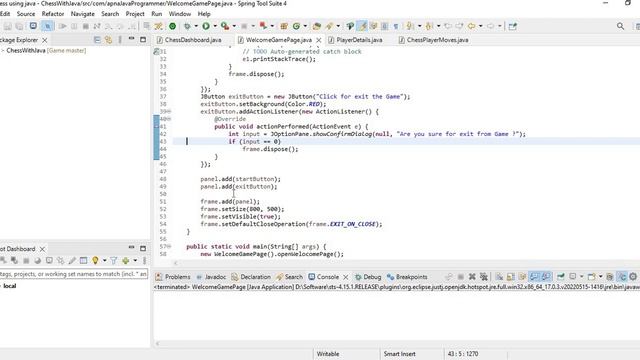 Create Chess Game Using Java version (1.2) смотреть онлайн