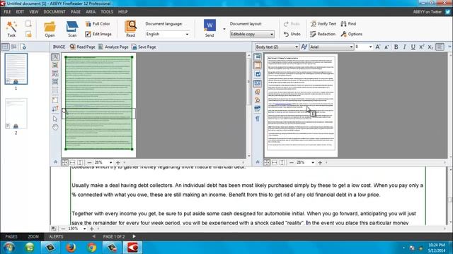 Scan PDF and convert it to word with ABBYY Fine Reader Professional 12 смотреть онлайн