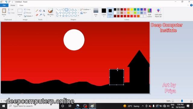how to. drawing in computer Ms paint scenery drawing #mspaint #love смотреть онлайн