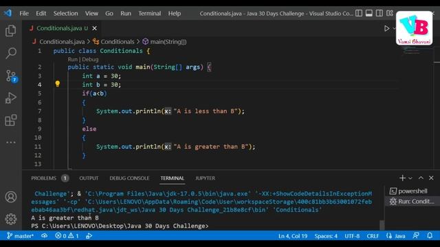 Day 5 : Conditionals in Java (if else, switch) | Java Course in Telugu | Vamsi Bhavani смотреть онлайн