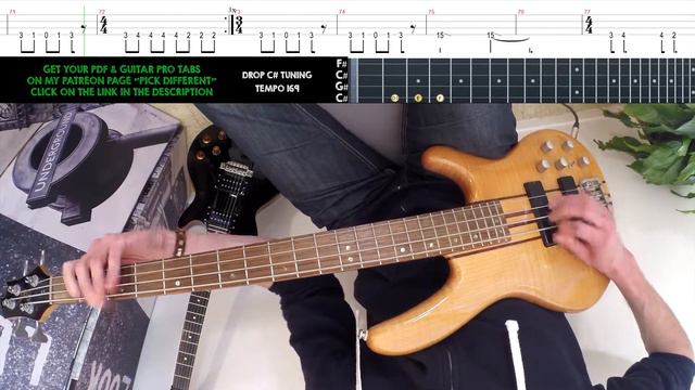 🎸 AMERICAN HEAD CHARGE - Dirty (FPV/POV BASS COVER with TAB) смотреть онлайн