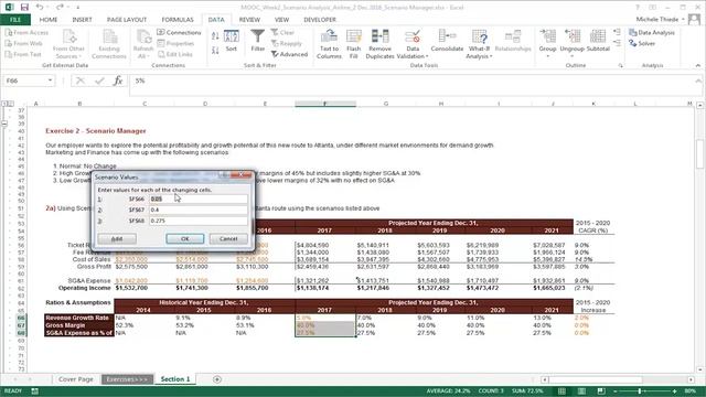 Scenario Manager - Data Visualization with Advanced Excel смотреть онлайн