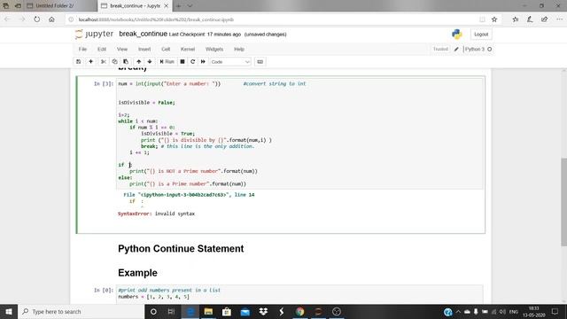 Break Statement | Python |Data Science and ML смотреть онлайн