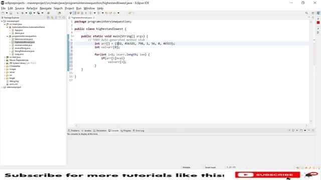 How to find the highest and lowest number in an array | Automation testing interview question смотреть онлайн