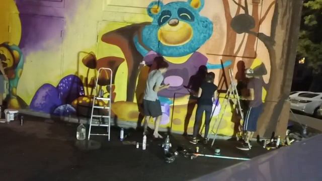 Южный Мурал STREET ART Стрит Арт в Краснодаре Роспись стен смотреть онлайн