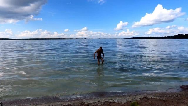 Озеро Вселуг, пляж "Ситка". Цветение воды (08.08.2020г.) смотреть онлайн
