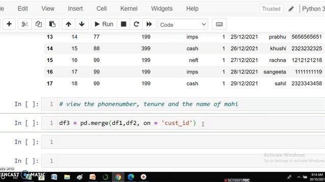 #merge in DataFrames in Python : Session 11 - Learn Python in 2 Days by Dr Shubhi Lall смотреть онлайн