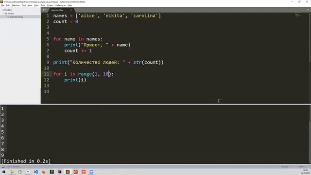 Занятие Python 5, 6 (Циклы и их применение к спискам) смотреть онлайн