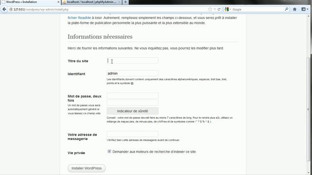 04 installation wordpress base de données phpmyadmin - tutoriel wordpress смотреть онлайн