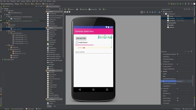 Android Tutorial #3 Play with controls. Buttons, EditText, SeekBar, TextView смотреть онлайн